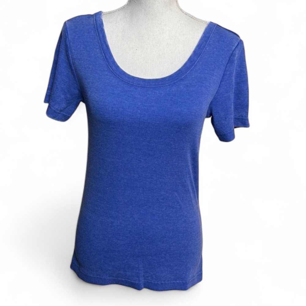 ✨✨NWT Chaser Purple Vintage Wash Ruched V-Neck Back S
